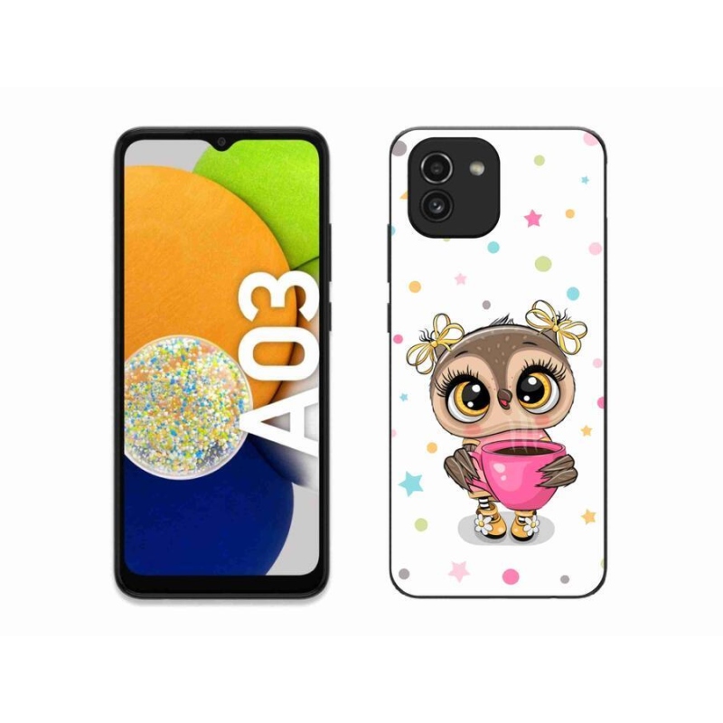 Zselés borítás mmCase Samsung Galaxy A03 - rajzfilm bagolyhoz