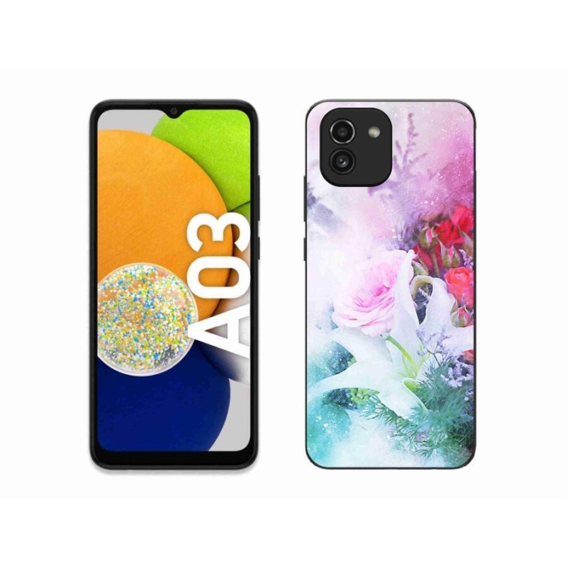 Gél borító mmCase Samsung Galaxy A03 - virágok 4