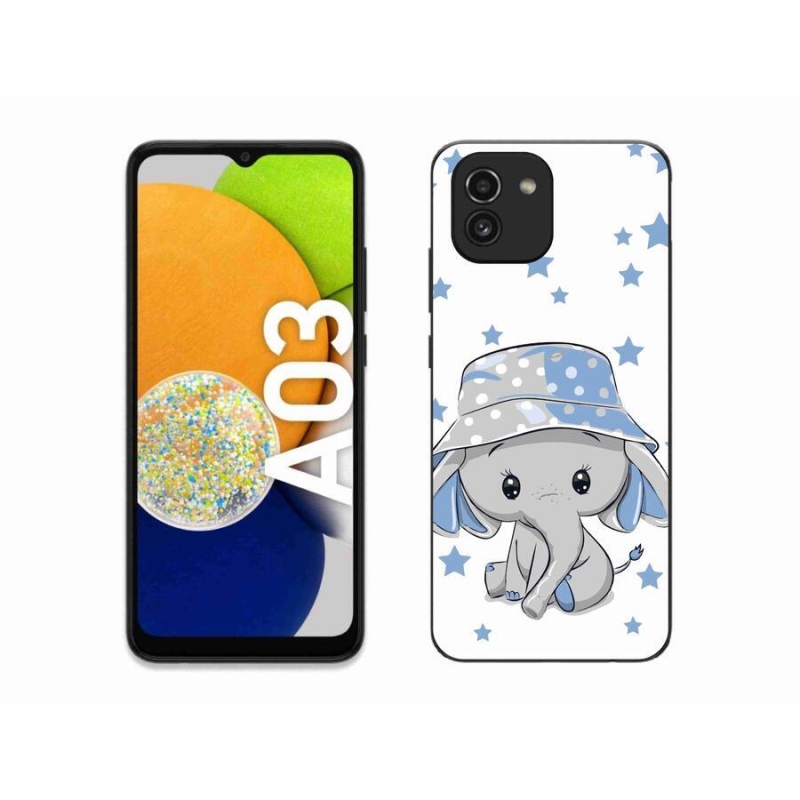 Zselés borítás mmCase Samsung Galaxy A03 - kék elefánthoz