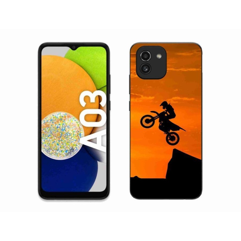 Gél védőhuzat mmCase mobiltelefonhoz Samsung Galaxy A03 - motocross