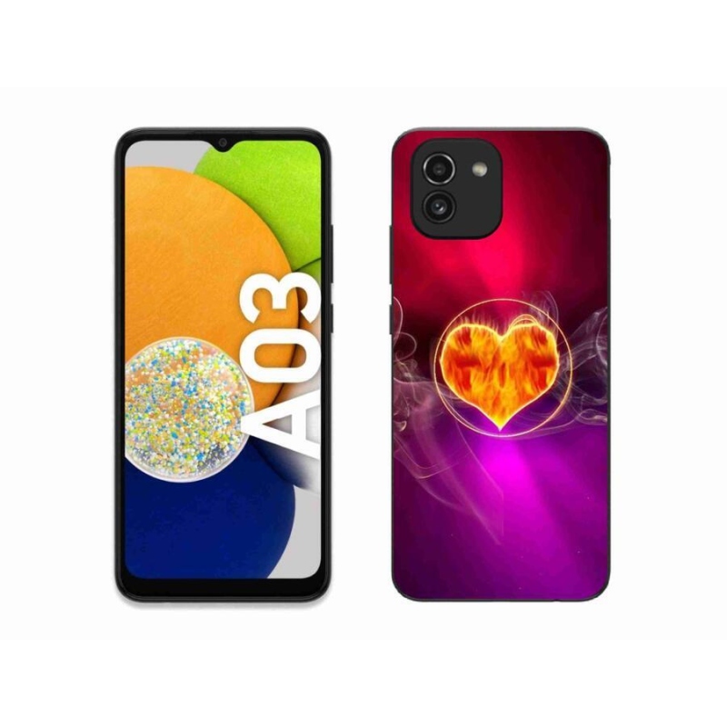 Gél borítás mmCase mobiltelefonhoz Samsung Galaxy A03 - tüzes szív