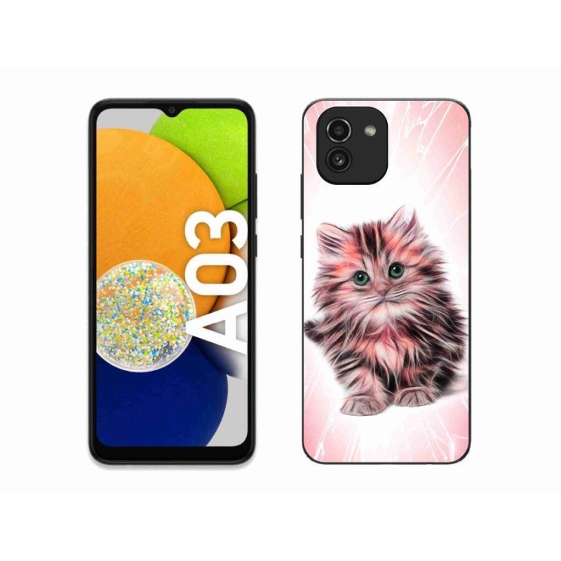 Gél borítás mmCase Samsung Galaxy A03 - aranyos cica