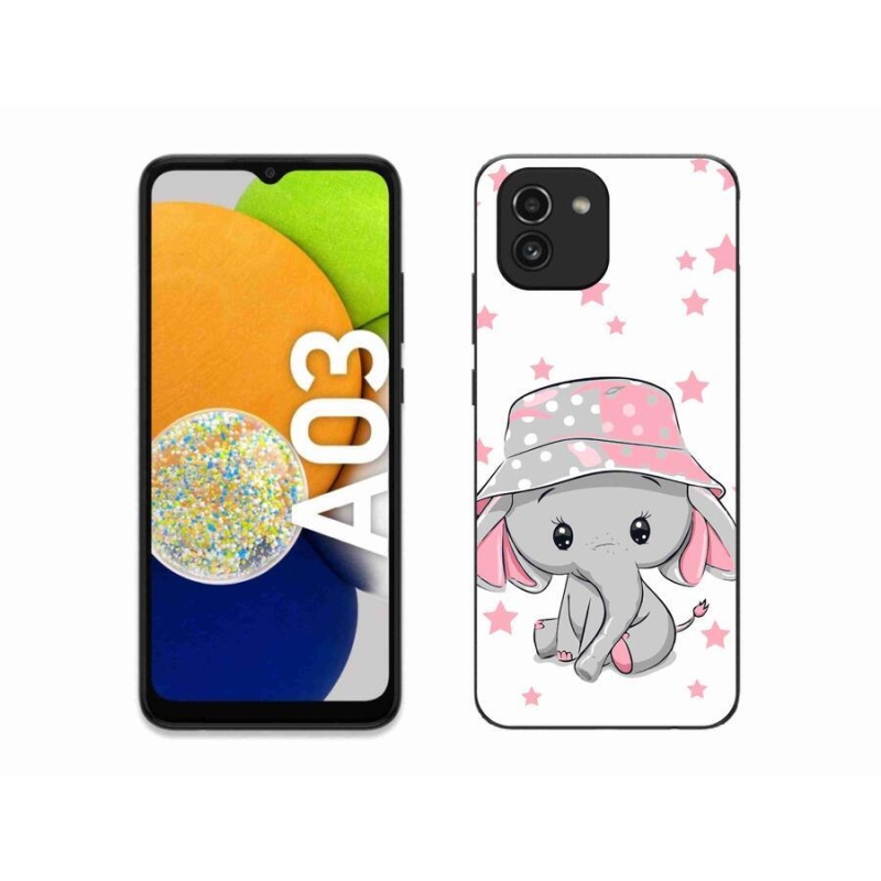 Gél védőhuzat mmCase Samsung Galaxy A03 - rózsaszín elefánthoz