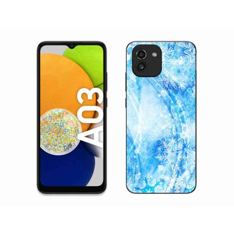 Zselés borítás mmCase Samsung Galaxy A03 - hópelyhekhez
