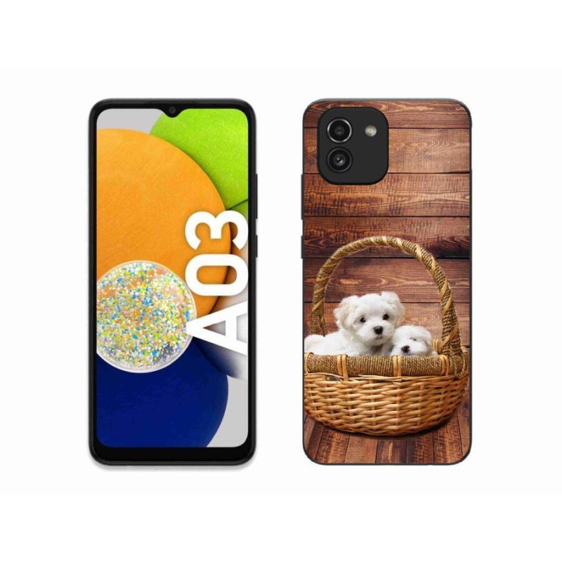 Gél borítás mmCase Samsung Galaxy A03 - kölyökkutyákhoz