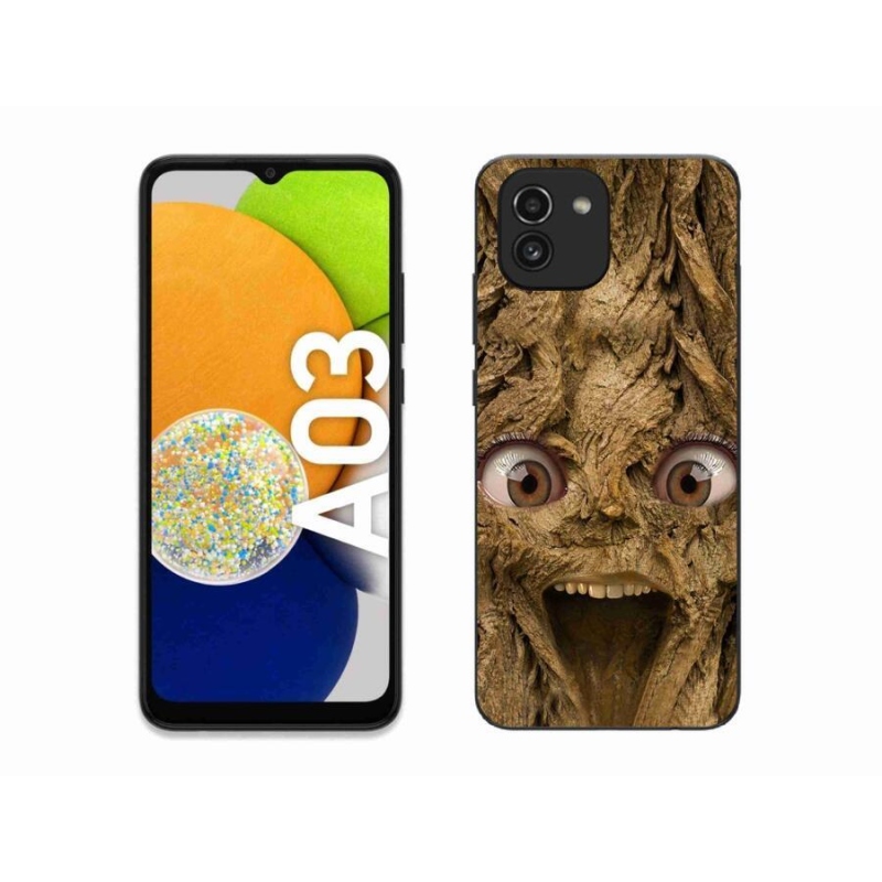 Gél borítás mmCase Samsung Galaxy A03 - vidám fa szemekkel