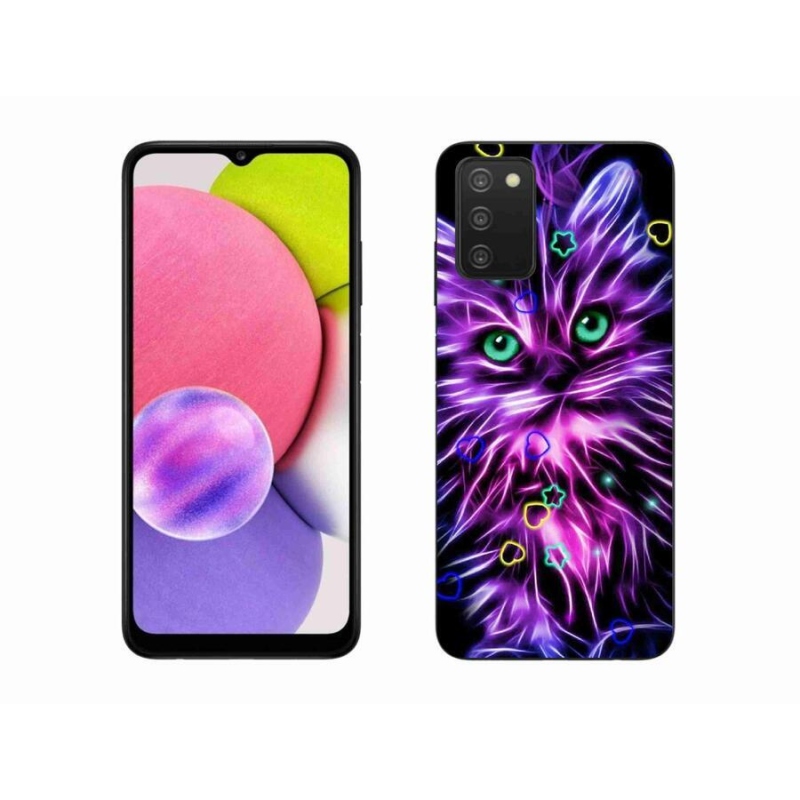Zselés borítás mmCase Samsung Galaxy A03s (166.6 x 75.9 x 9.1) - absztrakt macska