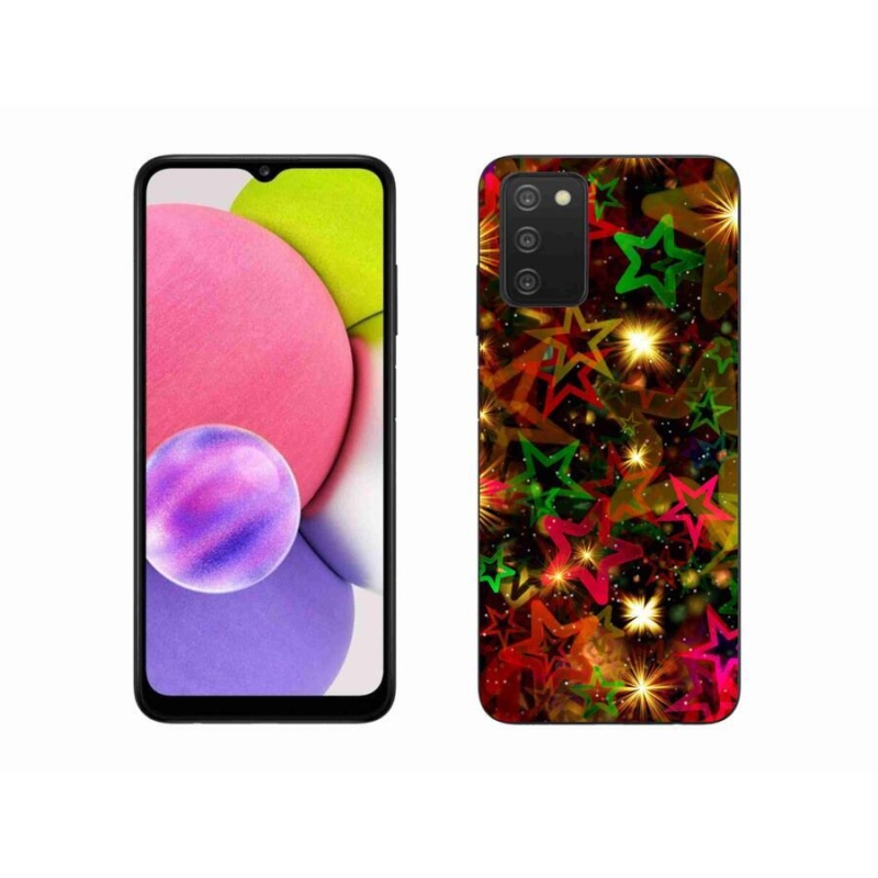 Zselés borítás mmCase Samsung Galaxy A03s (166.6 x 75.9 x 9.1) - színes csillagok