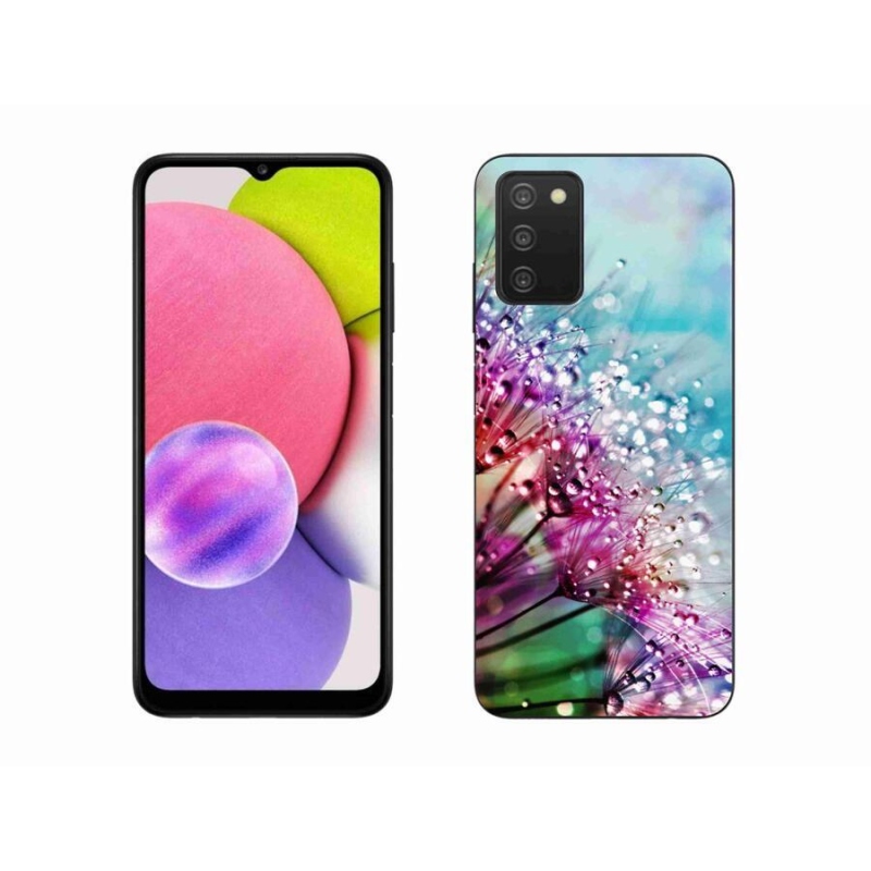 Zselés borító mmCase mobiltelefonhoz Samsung Galaxy A03s (166.6 x 75.9 x 9.1) - színes virágok