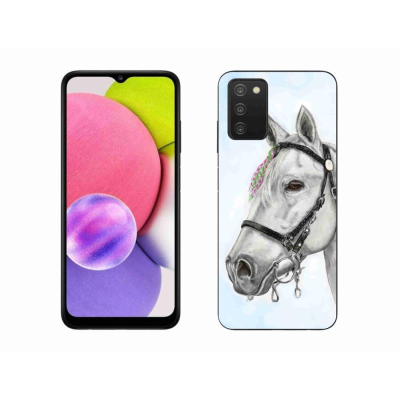 Zselés borítás mmCase Samsung Galaxy A03s (166.6 x 75.9 x 9.1) - fehér ló 1