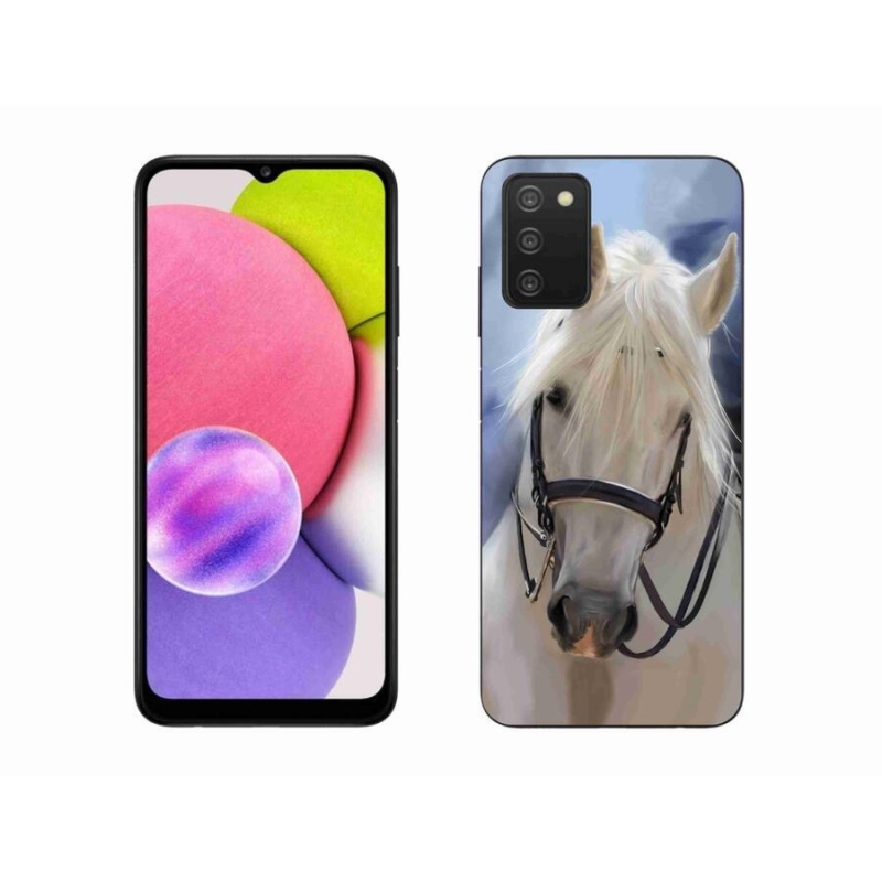 Zselés borítás mmCase Samsung Galaxy A03s (166.6 x 75.9 x 9.1) - fehér ló