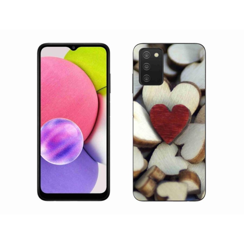 Gél borítás mmCase Samsung Galaxy A03s (166.6 x 75.9 x 9.1) - gravírozott piros szívvel