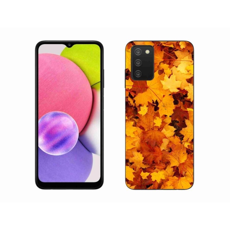 Zselés borítás mmCase Samsung Galaxy A03s (166.6 x 75.9 x 9.1) - juharlevelek