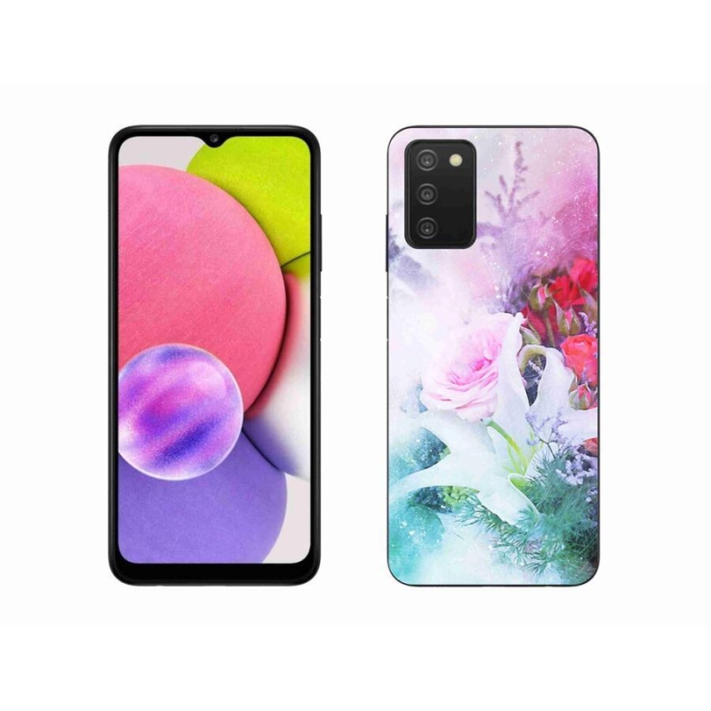 Gél borító mmCase Samsung Galaxy A03s (166,6 x 75,9 x 9,1) - virágok 4