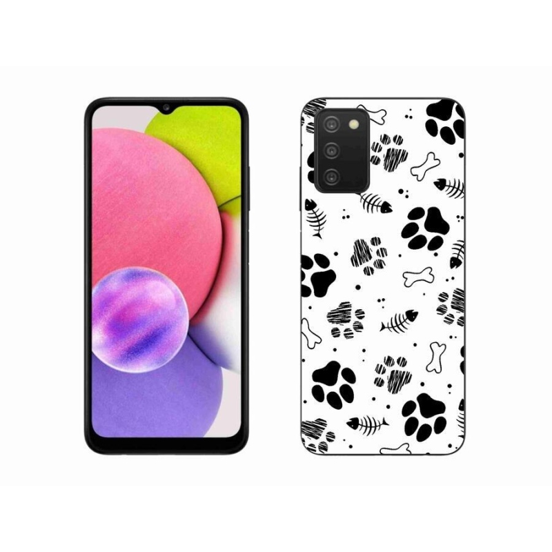 Zselés borítás mmCase Samsung Galaxy A03s (166.6 x 75.9 x 9.1) - kutyamancsok 1