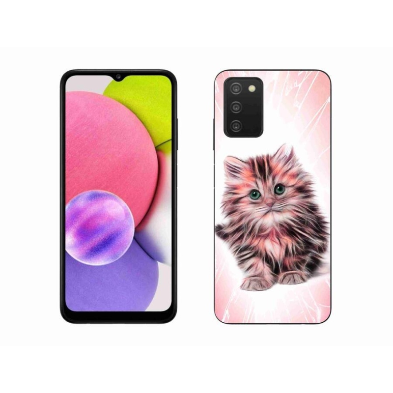 Gél borítás mmCase Samsung Galaxy A03s (166.6 x 75.9 x 9.1) - aranyos cica