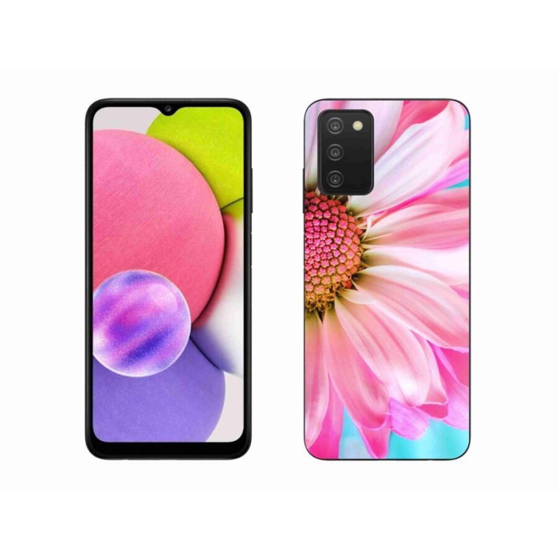 Zselés borítás mmCase Samsung Galaxy A03s (166.6 x 75.9 x 9.1) - rózsaszín virág