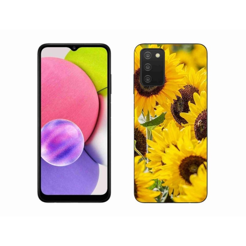 Zselés borítás mmCase Samsung Galaxy A03s (166,6 x 75,9 x 9,1) - Napraforgó