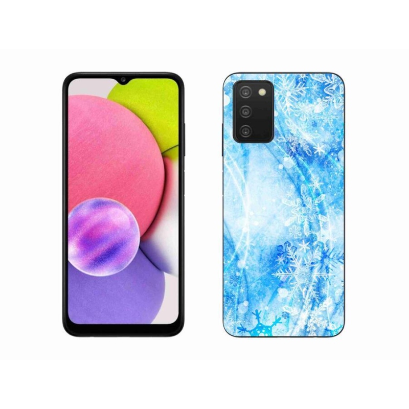 Zselés borítás mmCase Samsung Galaxy A03s (166.6 x 75.9 x 9.1) - hópelyhek