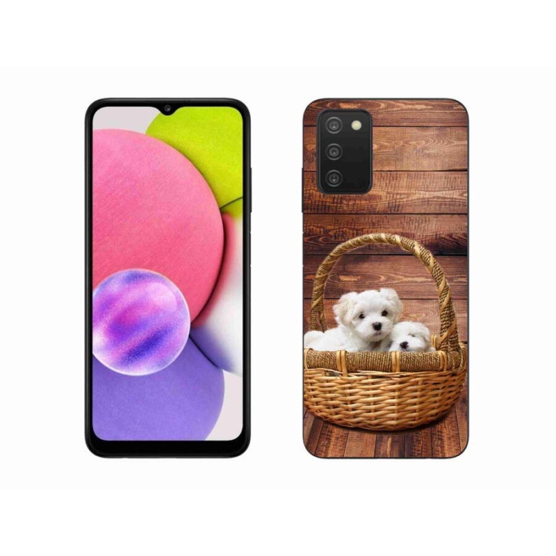 Gél borítás mmCase Samsung Galaxy A03s (166.6 x 75.9 x 9.1) - kölyökkutyák
