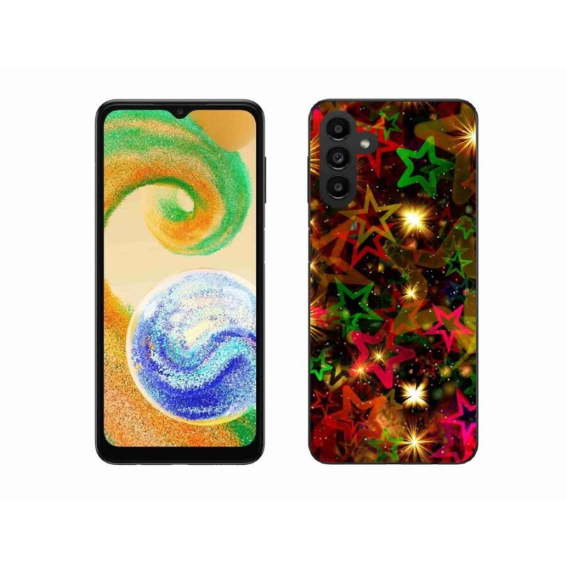 Zselés borítás mmCase mobiltelefonhoz Samsung Galaxy A04s (164.7x76.7x9.1mm) - színes csillagok