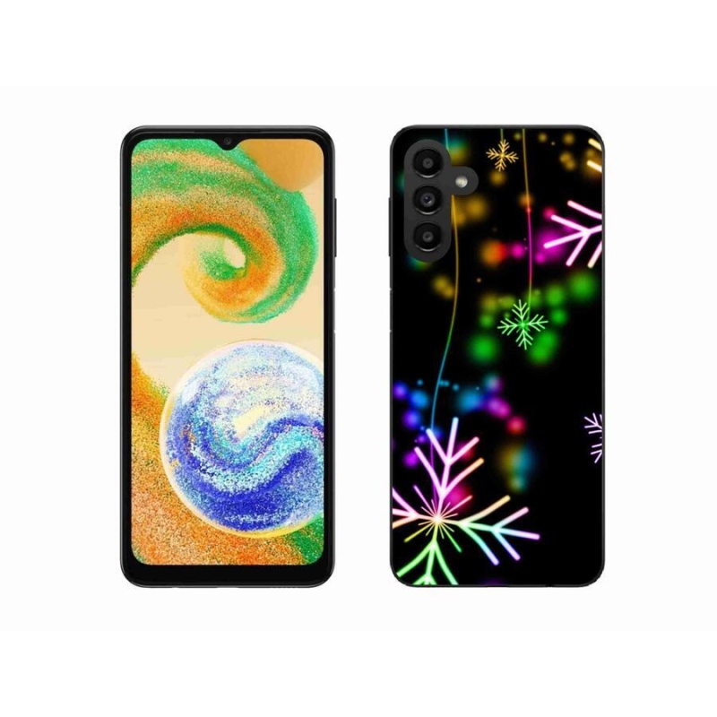Zselés borítás mmCase mobiltelefonhoz Samsung Galaxy A04s (164.7x76.7x9.1mm) - színes pelyhekkel