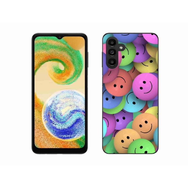 Gél borító mmCase mobiltelefonhoz Samsung Galaxy A04s (164.7x76.7x9.1mm) - színes smiley-kkal