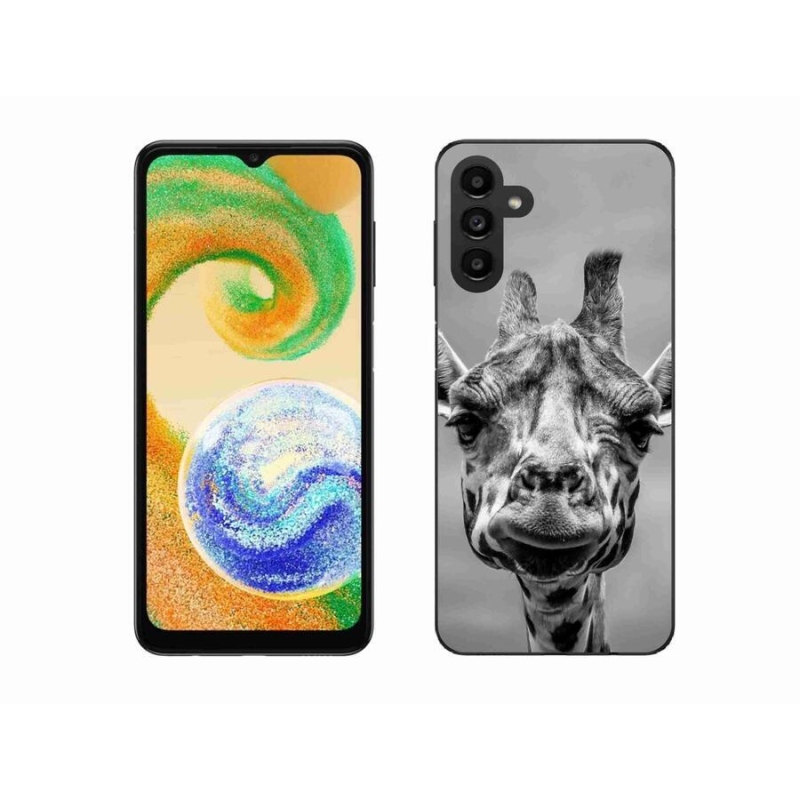 Zselés borítás mmCase Samsung Galaxy A04s (164.7x76.7x9.1mm) - fekete-fehér zsiráf