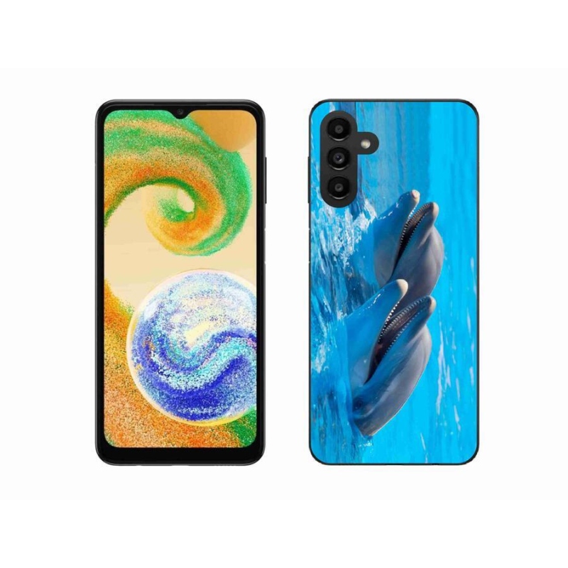 Zselés borítás mmCase mobiltelefonhoz Samsung Galaxy A04s (164.7x76.7x9.1mm) - delfinek