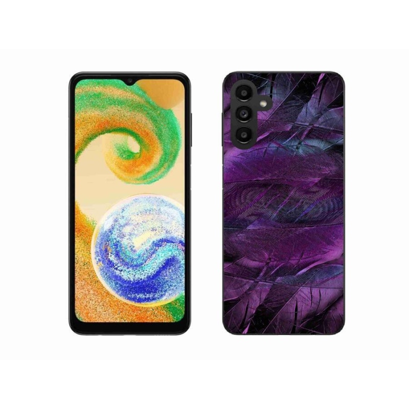 Zselés borítás mmCase mobiltelefonhoz Samsung Galaxy A04s (164.7x76.7x9.1mm) - lila toll