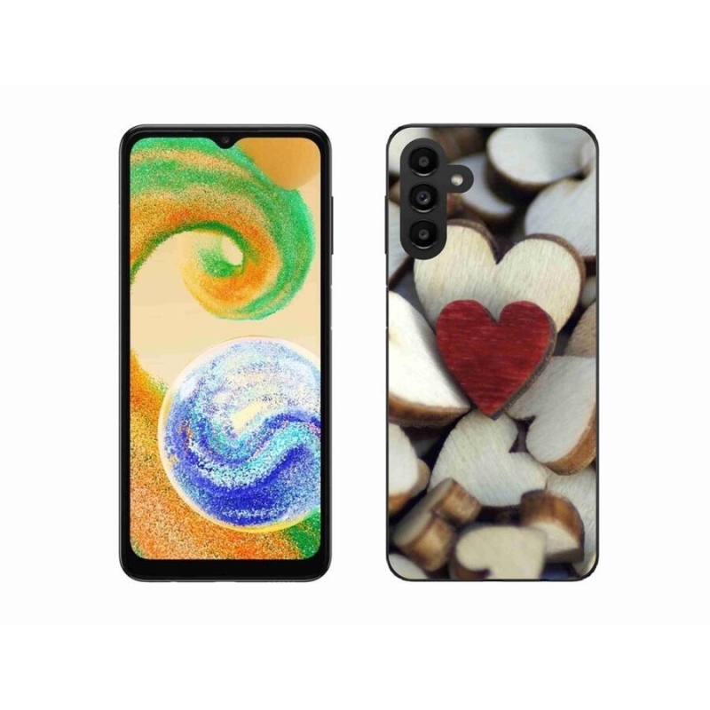 Gél borító mmCase mobiltelefonhoz Samsung Galaxy A04s (164.7x76.7x9.1mm) - gravírozott piros szív