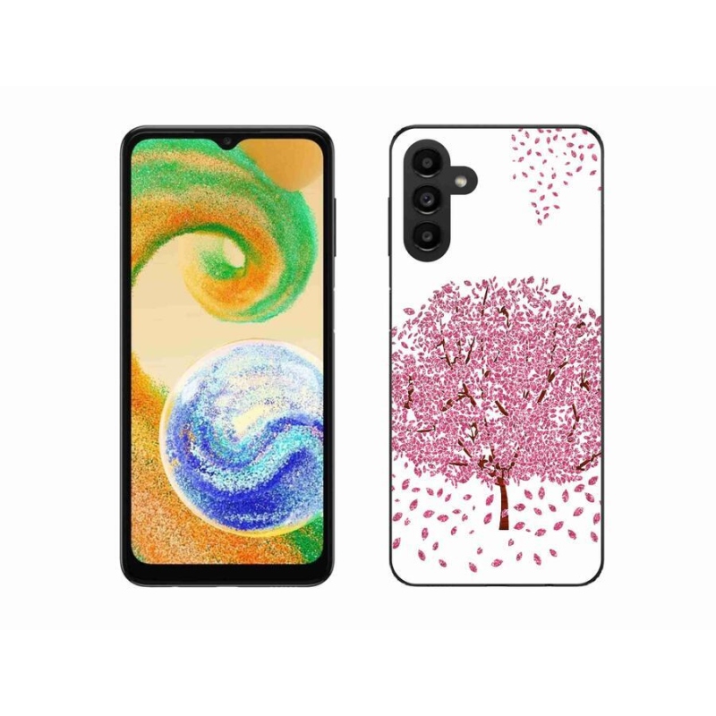 Zselés borító mmCase mobiltelefonhoz Samsung Galaxy A04s (164.7x76.7x9.1mm) - rajzfilmfa levelekkel