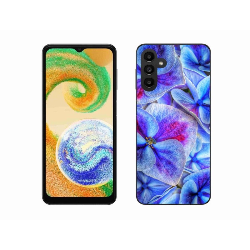 Gél védőhuzat mmCase mobiltelefonhoz Samsung Galaxy A04s (164.7x76.7x9.1mm) - kék virágok 1