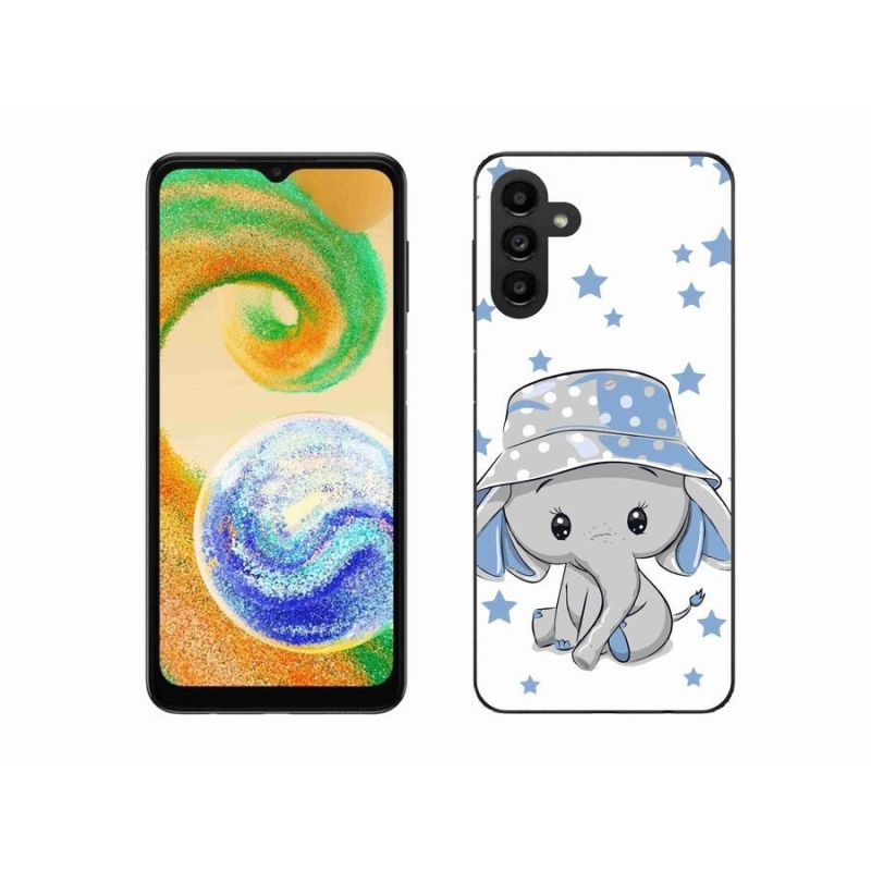 Zselés borítás mmCase mobiltelefonhoz Samsung Galaxy A04s (164.7x76.7x9.1mm) - kék elefánt