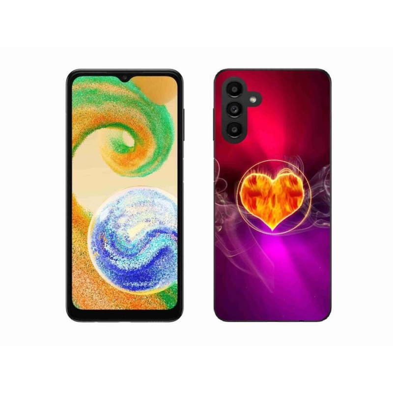 Gél borító mmCase mobiltelefonhoz Samsung Galaxy A04s (164.7x76.7x9.1mm) - tűzszív