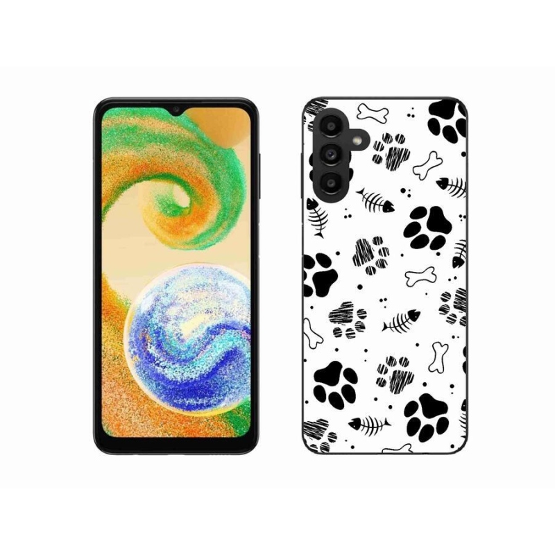 Gél borító mmCase mobiltelefonhoz Samsung Galaxy A04s (164.7x76.7x9.1mm) - kutyamancsok 1