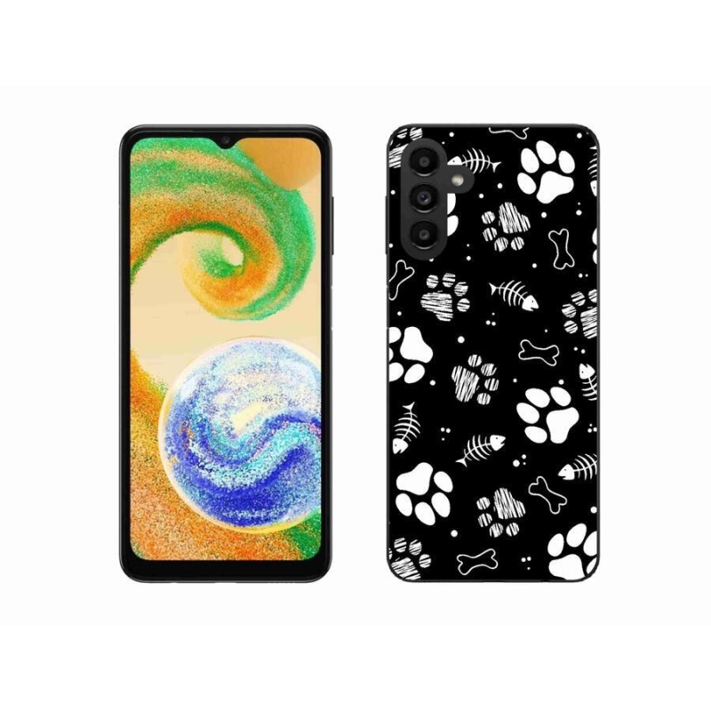 Gél borítás mmCase mobiltelefonhoz Samsung Galaxy A04s (164.7x76.7x9.1mm) - kutyamancsok