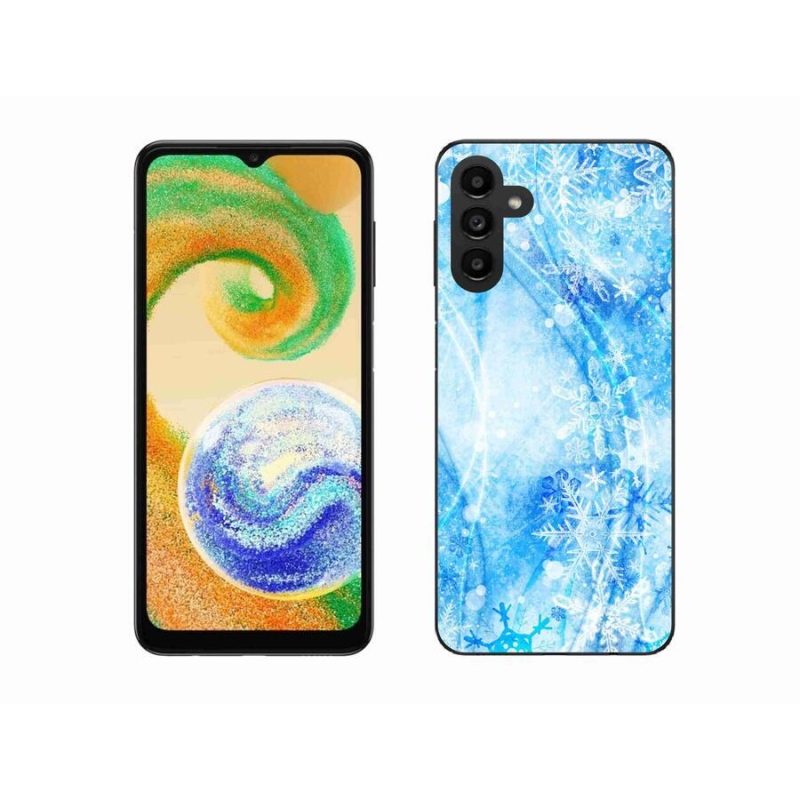 Zselés borítás mmCase mobiltelefonhoz Samsung Galaxy A04s (164.7x76.7x9.1mm) - hópelyhek