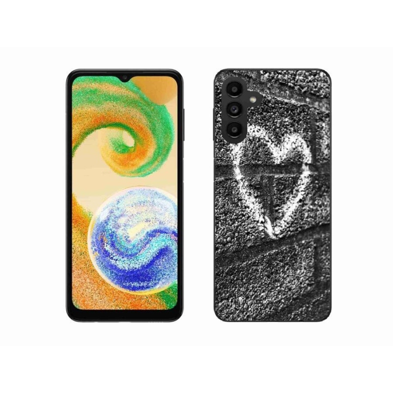 Gél borító mmCase mobiltelefonhoz Samsung Galaxy A04s (164.7x76.7x9.1mm) - szív a falon