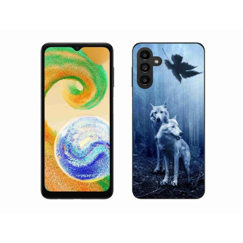 Zselés borítás mmCase mobil Samsung Galaxy A04s (164.7x76.7x9.1mm) - farkasok az erdőben