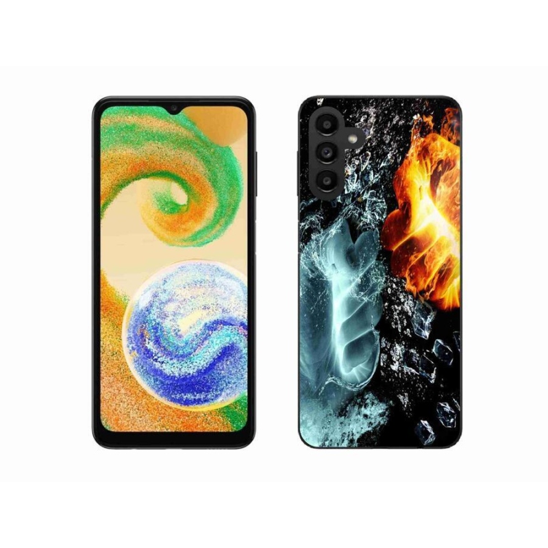 Zselés borítás mmCase mobil Samsung Galaxy A04s (164.7x76.7x9.1mm) - víz és tűz