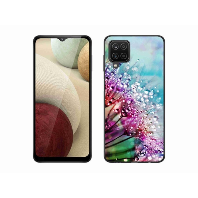 Gél borítás mmCase mobiltelefonhoz Samsung Galaxy A12 - színes virágok