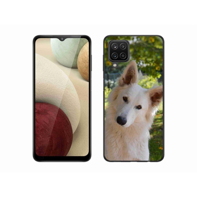 Zselés borítás mmCase Samsung Galaxy A12 - fehér Svájci juhász 1