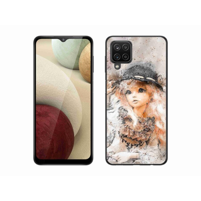 Gél borítás mmCase Samsung Galaxy A12 készülékhez - lány kalapban