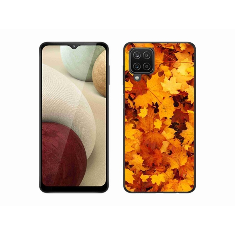 Gél borítás mmCase Samsung Galaxy A12 készülékhez - juharlevelek