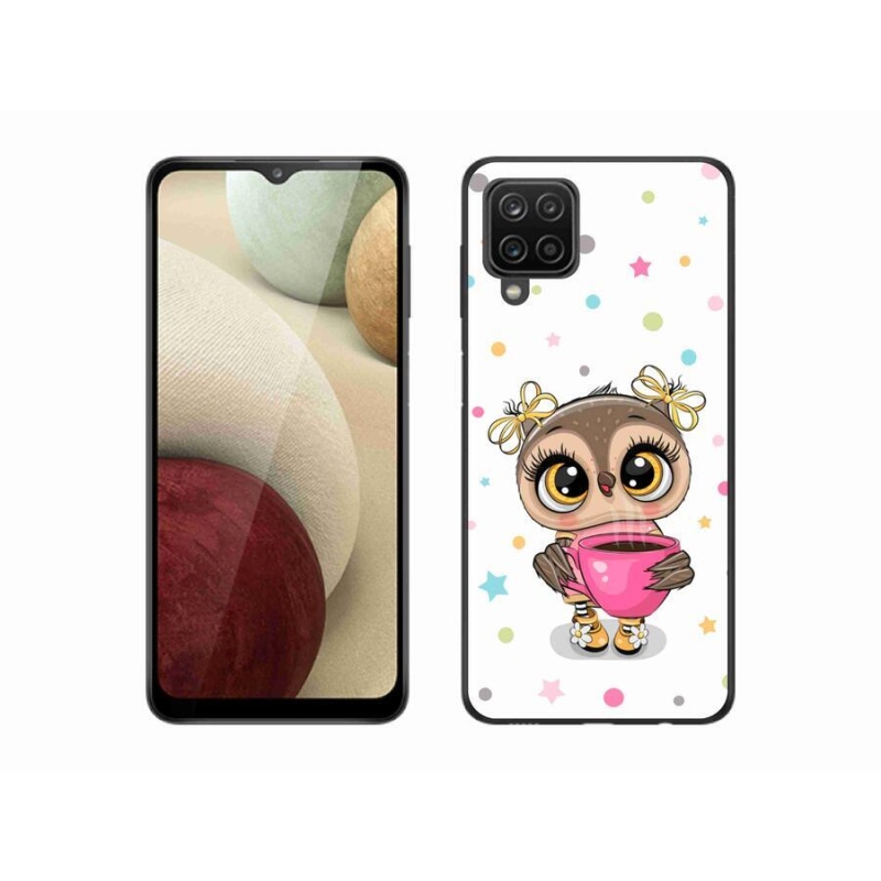 Gél borítás mmCase Samsung Galaxy A12 készülékhez - rajzfilm bagoly