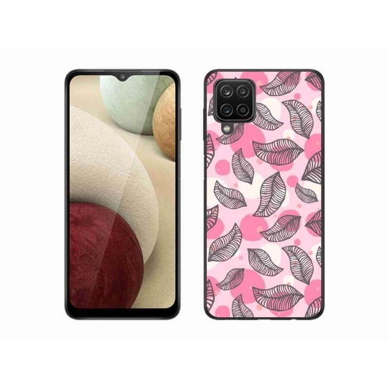 Gél borítás mmCase Samsung Galaxy A12 készülékhez - rajzfilmes hulló levelek