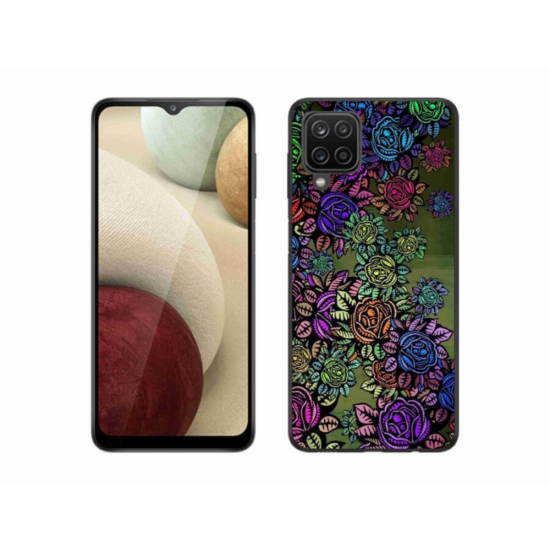 Gél borítás mmCase mobil Samsung Galaxy A12 - virágok 6