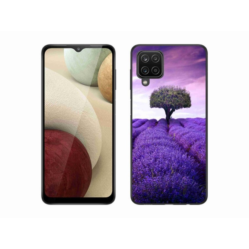 Gél védőhuzat mmCase Samsung Galaxy A12 készülékhez - levendula rét