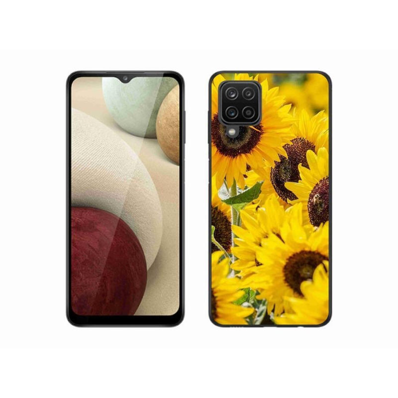 Zselés borítás mmCase Samsung Galaxy A12 készülékhez - Napraforgó